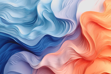 Obraz premium Abstract background featuring dynamic wavy lines in various colors creating a flowing design