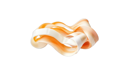 A white pill is sitting on a white background