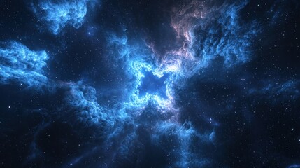 Obraz premium Celestial Nebula: A Cosmic Dance of Light and Color