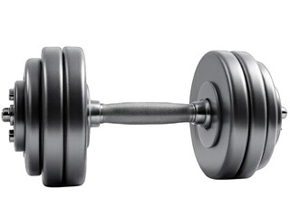 Naklejka premium Single Gym dumbbell isolated on a white background