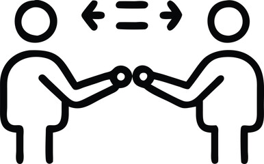 A Successful Business Collaboration Thin Line Icon represents teamwork, communication, and professional partnerships. It features minimalistic, outlined symbols such as handshakes, connected people, a