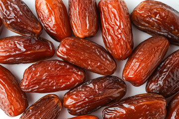 Dates fruit tunisia, Tunisian honey dates or kurma tunisia madu, isolated on white background