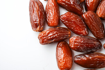 Dates fruit tunisia, Tunisian honey dates or kurma tunisia madu, isolated on white background