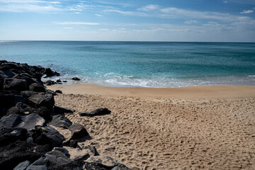 바다와 하늘이 어우러진 해안가풍경 제주 서귀포시 색달동 중문색달해수욕장