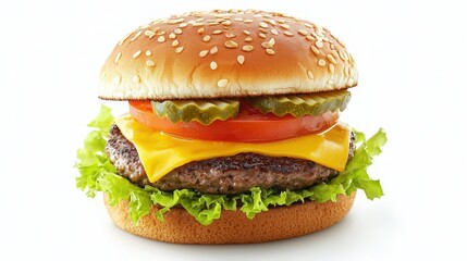 hamburger isolated on white background