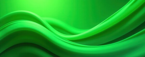 Serene green organic lines, flowing abstract pattern, botanical, soft