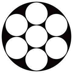 家紋です。石持地抜七曜と言います。