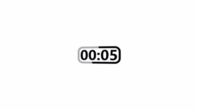 10 second countdown timer animation in 3d, from 10 seconds to 0 seconds with alpha channel , 3d ten second countdown timer on a transparent background.	