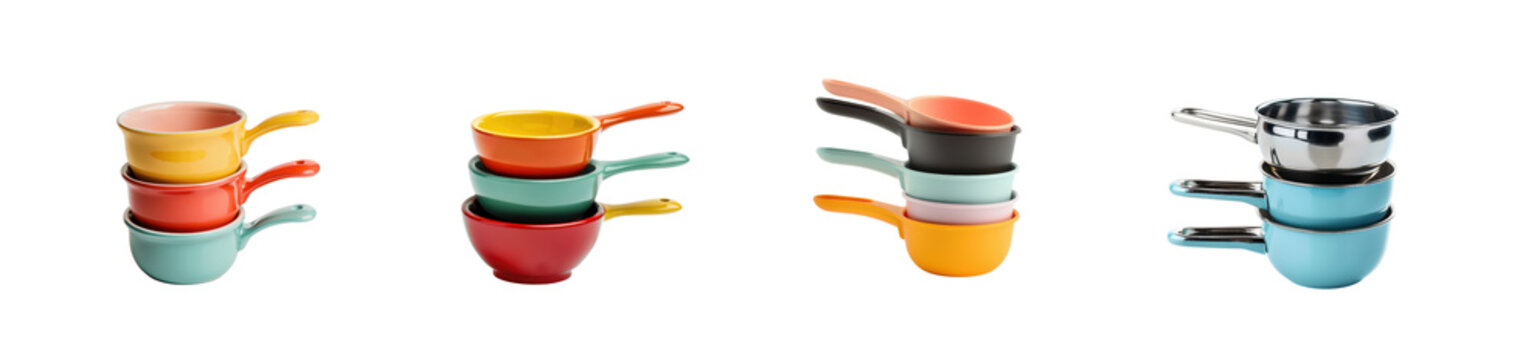 Colorful Stacking Measuring Cups in Multiple Sizes for Cooking and Baking