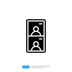 Fototapeta premium Iconic Photo Booth Layout for Portraits Featuring Two Frames for Memories and Social Interaction in a Modern Design