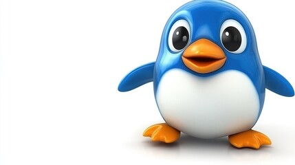 Fototapeta premium Cute cartoon penguin character illustration.