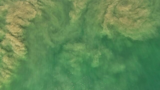 Aerial Abstract of Pacific Ocean Water off Malibu Coast
