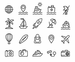 Fototapeta premium travel icons