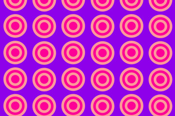 A graphic pattern of colorful circle shape in front of color backdrop