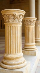 Obraz premium Ornate columns in a colonnade