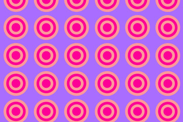 A graphic pattern of colorful circle shape in front of color backdrop