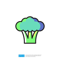Illustration Of Broccoli Icon Representing Fresh Organic Vegetable Full Of Nutrients And Vibrant Green Colors