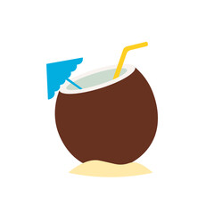 Beach Landscape Element Coconut Drink 