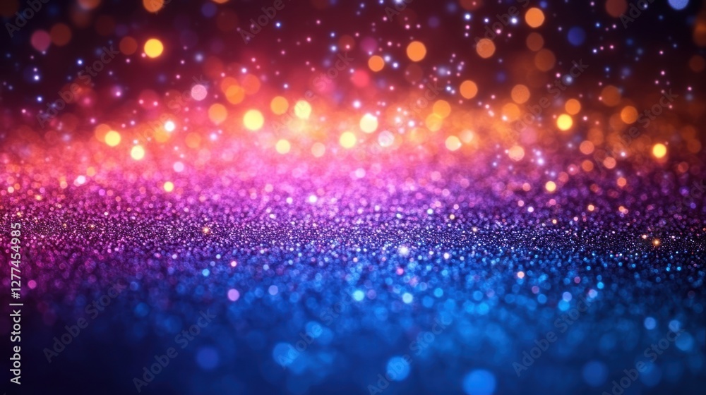 Poster abstract colorful glitter bokeh background.