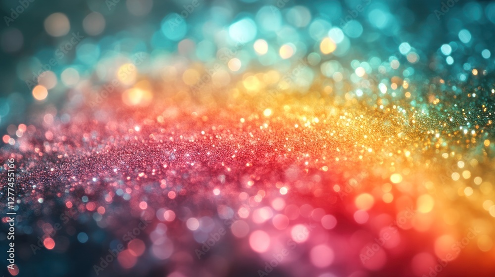 Aufkleber abstract colorful glitter bokeh background.