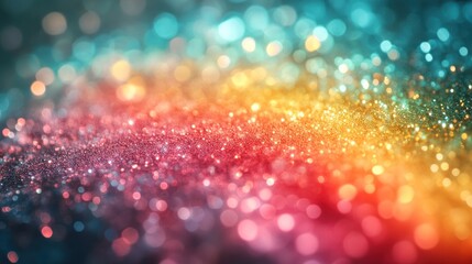 Abstract colorful glitter bokeh background.
