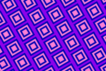 A graphic pattern of colorful square shape in front of color backdrop
