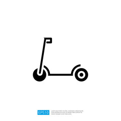 Stylized Design Icon of a Two-Wheeled Scooter Symbolizing Urban Mobility and Modern Transportation Solutions