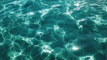 Sea Water Surface Texture with Gentle Ripples and Waves with Sunlight Reflections