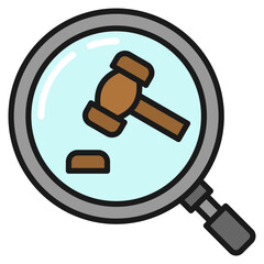 Legal Oversight Icon For Design Elements