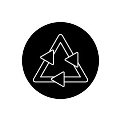 recycling icons  symbol vector elements for infographic web