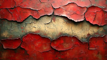 Red Cracked Paint Texture Background for Design