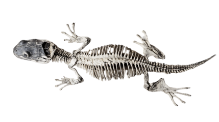 Lizard Skeleton, anatomical study, studio shot, educational resource