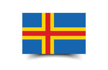 Obraz premium Flag of Aland. Aland flag official size and color standards vector illustration