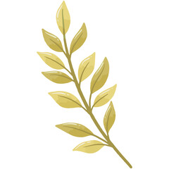 A cluster of yellow leaves in watercolor showcasing light and shadow