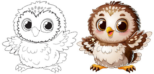 Adorable Baby Owl Illustration