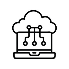 AI cloud storage system icon