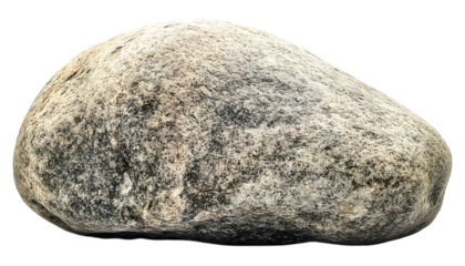 Isolated smooth rounded gray stone