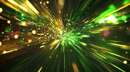 Fototapeta premium Abstract explosion of light and particles