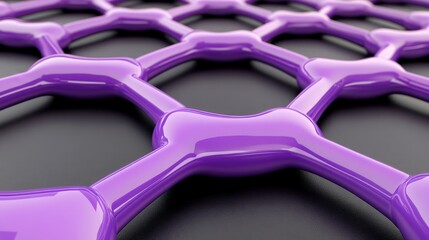 Abstract Purple Network Structure on Dark Background for Creative Projects
