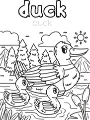 duck in the water