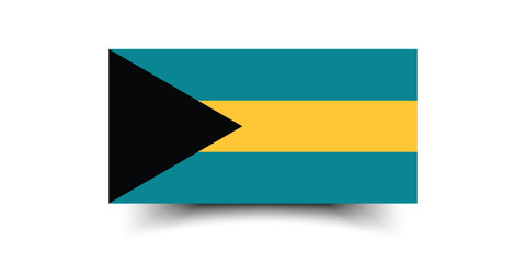 Flag of Bahamas. Bahamas flag official size and color standards vector illustration