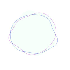 ラインが入ったグリーンの丸型変形フレーム　