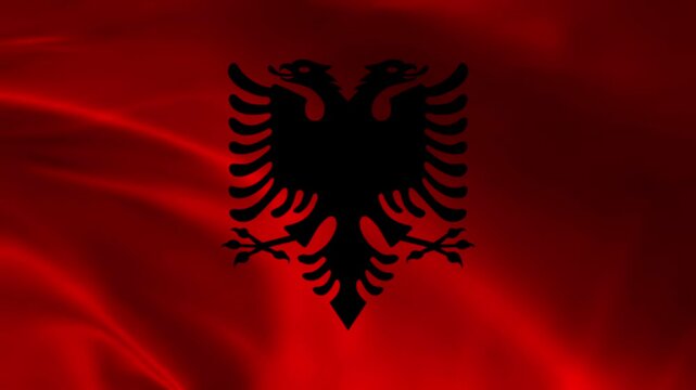 Albania waving flag animation