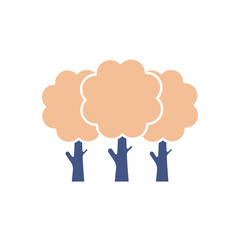 trees icons  symbol vector elements for infographic web