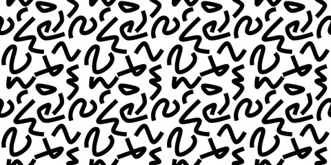 Black and white seamless pattern, line art seamless pattern, modern pattern, minimal seamless pattern