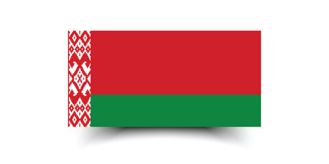 Flag of Belarus. Belarus flag official size and color standards vector illustration