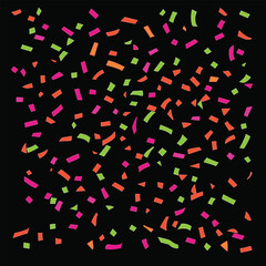 Obraz premium Small Colorful Confetti Particles on a Dark Background