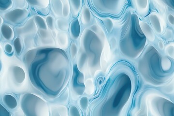Seamless Blue Lace Agate abstract background featuring smooth, flowing shapes in various shades of blue and white, resembling water or liquid textures.