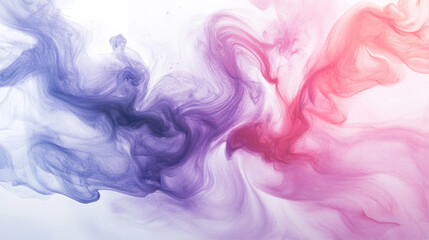 Fototapeta premium This abstract pink and purple swirling fluid art painting captures vibrant colors. AI generative