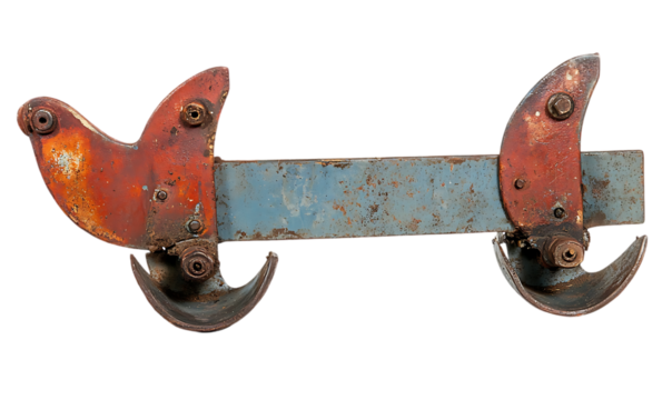 Rusted metal machine part, industrial